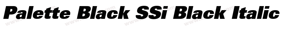 Palette Black SSi Black Italic字体转换